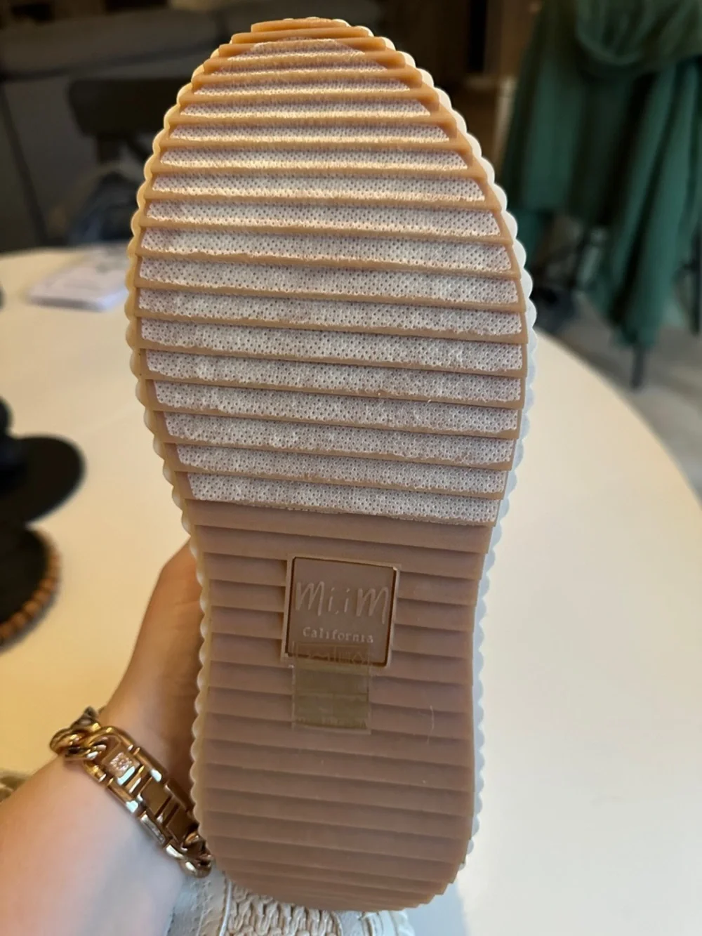 Mi.iM Cream Woven Platform Sneakers - Picture 6 of 7